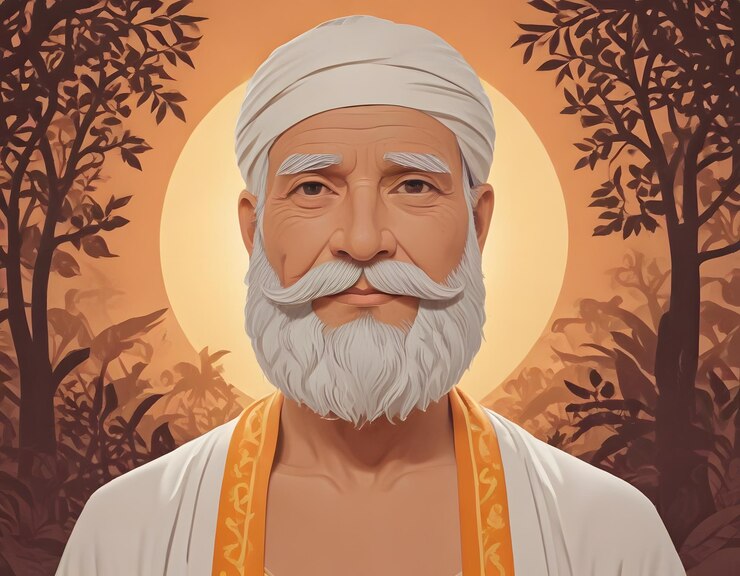 Foto una pintura de un hombre con barba blanca y barba blanca