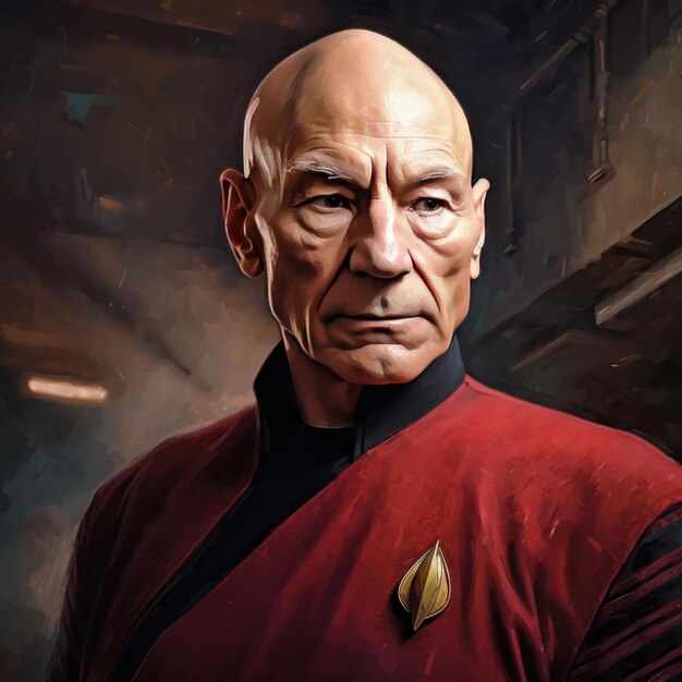 Una pintura de un hombre de Star Trek