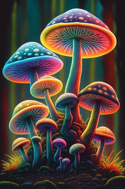 Una pintura de hongos por persona.