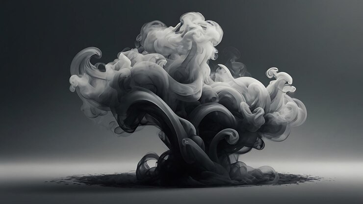 una pintura de un humo con el título el título en él