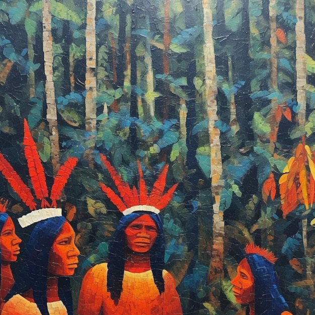 pintura de los indigenas