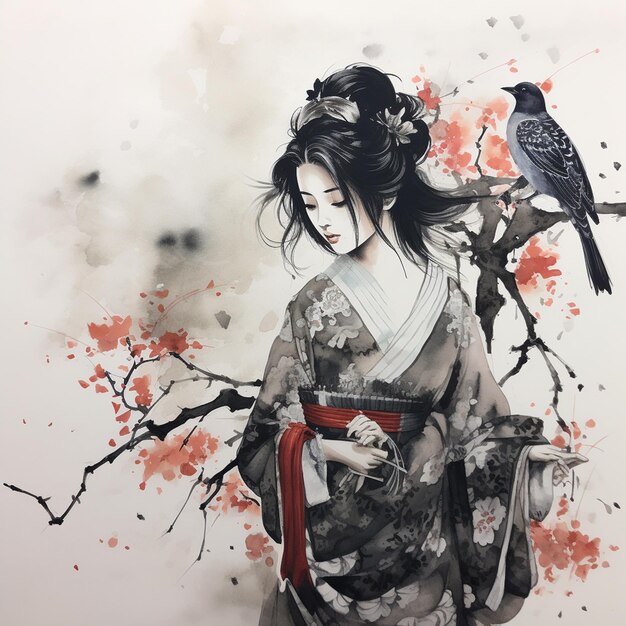 Foto pintura lavable de crayola sumi japonesa e arte de plantilla japonesa pintar su vida arte de pescado japonés