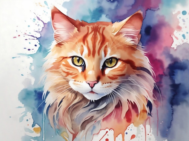 Pintura linda del gato