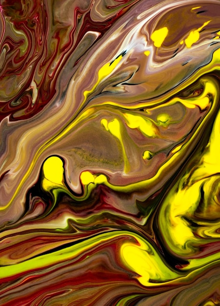 Pintura líquida abstracta en movimiento con detalles de mármol para creativos artísticos