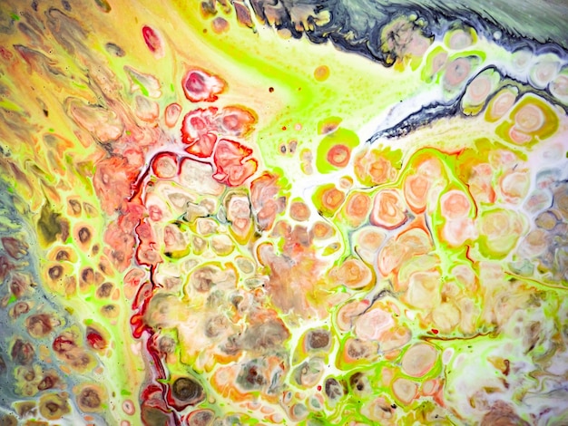 Pintura líquida abstrata em movimento com detalhes em mármore para criativos de arte