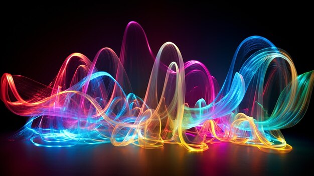 Foto pintura de luz dinámica abstracción de larga exposición