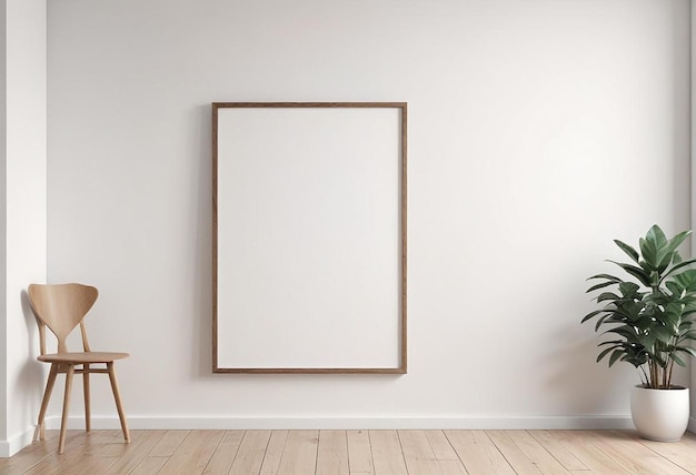una pintura en un marco en una pared con una lámpara en una mesa y una lámpara