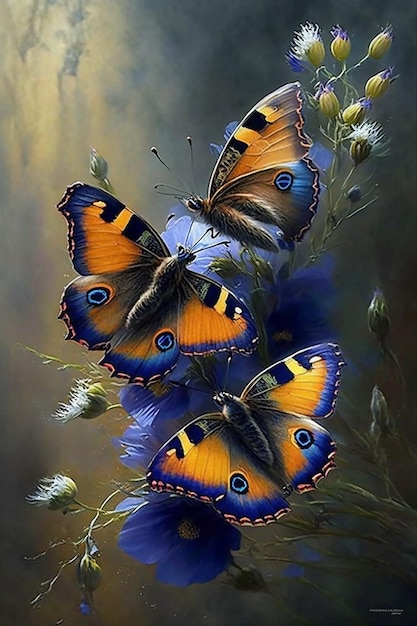 Una pintura de mariposas por persona.