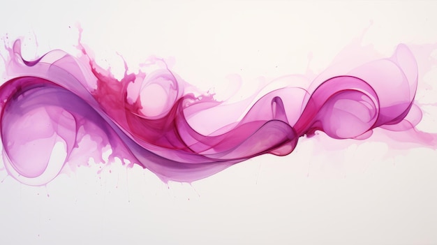 Una pintura minimalista de humo púrpura en el aire