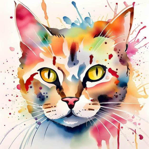 Pintura moderna de gatos