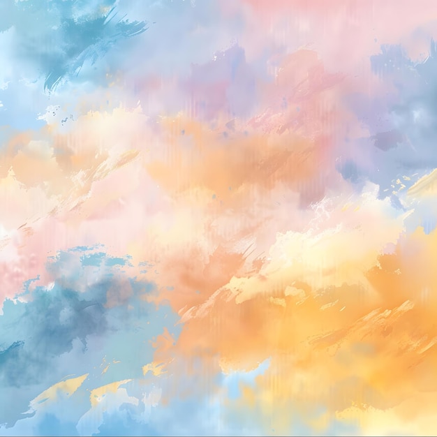 una pintura de nubes con las palabras cielo en ella