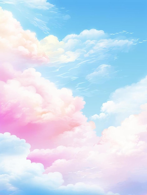 una pintura de nubes y las palabras el nombre del cielo