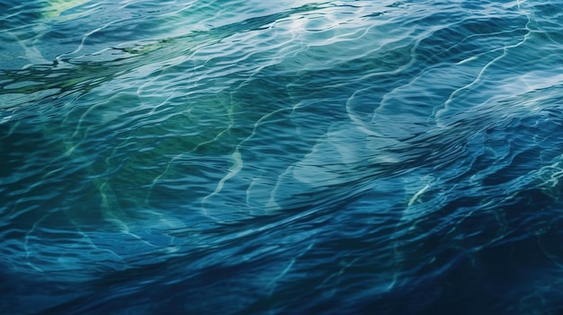 Una pintura de un océano azul con las palabras mar en el medio.
