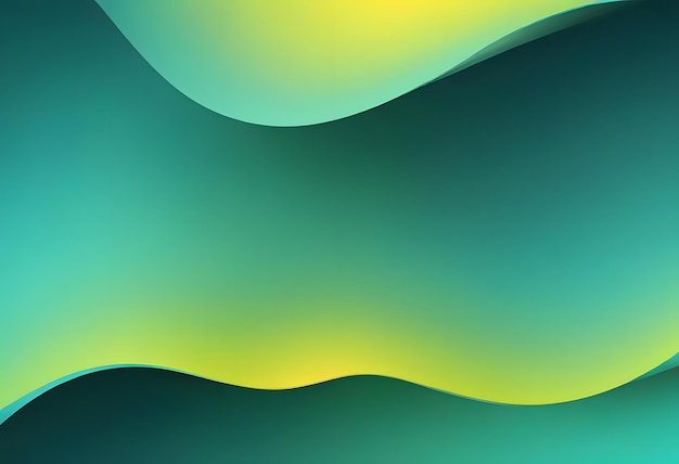una pintura de una ola y los colores verde y amarillo del agua