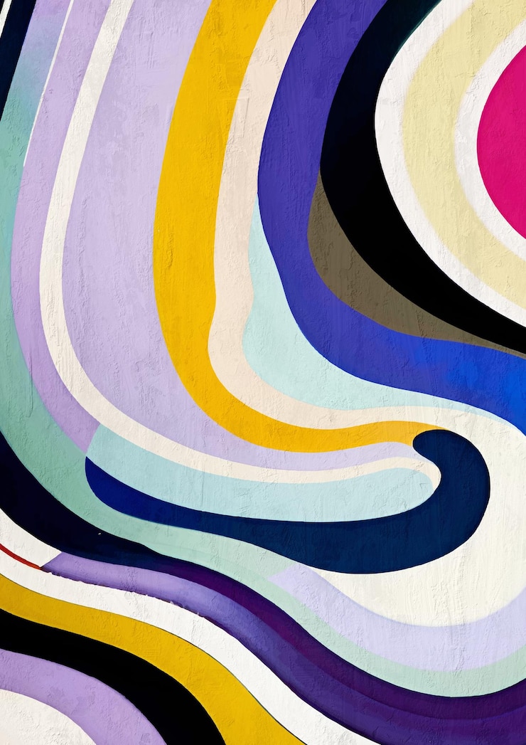 Foto pintura ondulada colorida psicodélica maravillosa