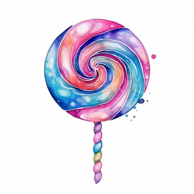 Una pintura de una paleta de colores con un ai generativo de diseño en espiral.