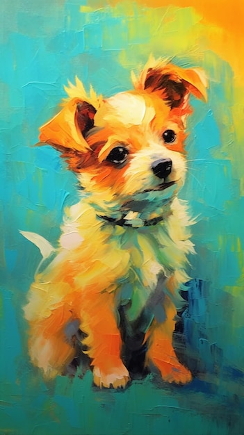 Una pintura de un perro llamado persona