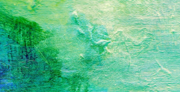 una pintura de una persona en una acuarela verde y azul