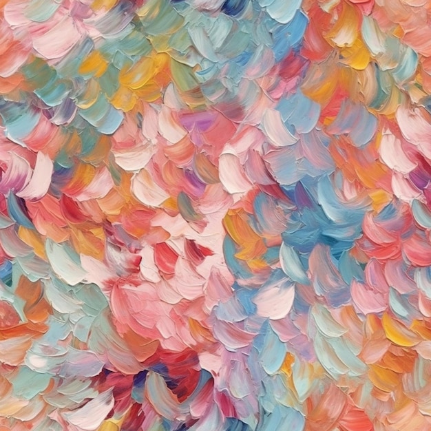 Una pintura de una pintura abstracta colorida de un montón de pinceles generativos ai
