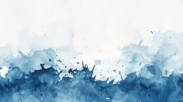 una pintura de una pintura de acuarela azul por persona