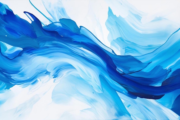 una pintura de pintura azul por persona
