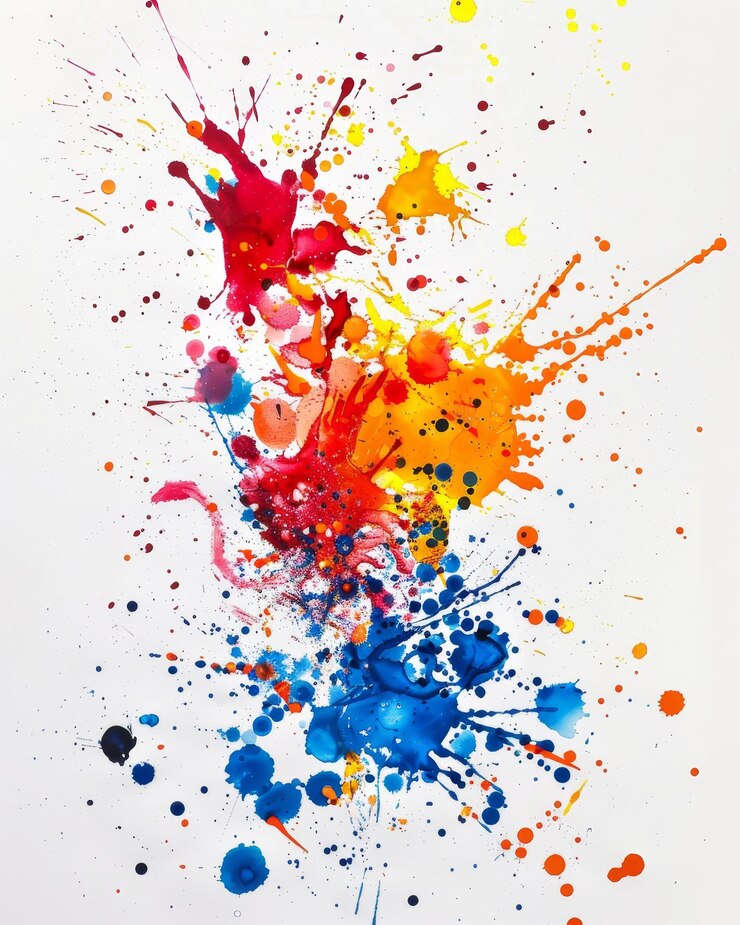 una pintura de pintura colorida con diferentes colores