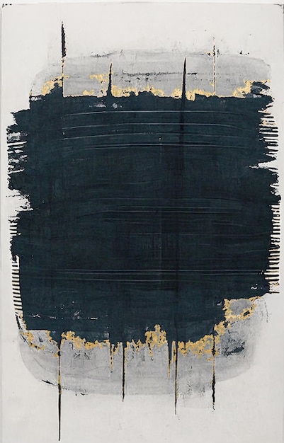 Una pintura de pintura negra y dorada con las palabras "la palabra" en ella "