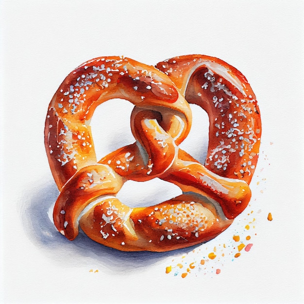 Foto una pintura de un pretzel