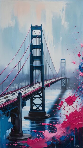 Pintura del puente Golden Gate en San Francisco