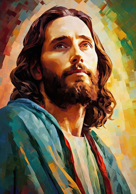 Pintura retrato de Jesucristo