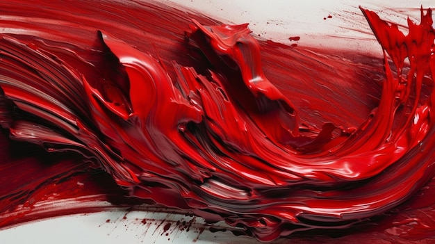 Una pintura roja y negra de un remolino de pintura con la palabra amor.