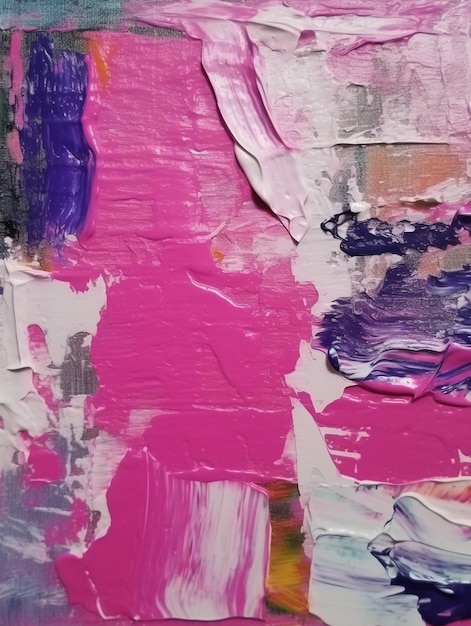 Una pintura rosa y violeta con la palabra amor.