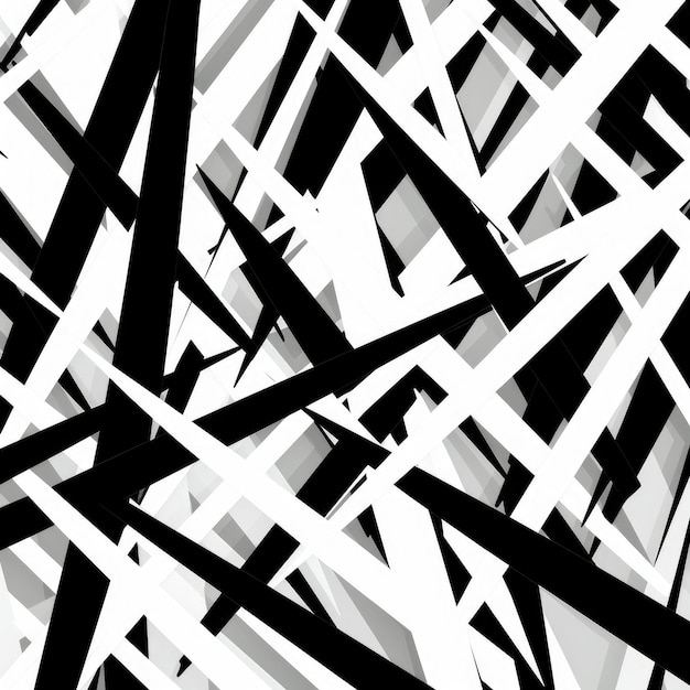 Pintura de textura abstracta con líneas que se cruzan y fondo blanco y negro