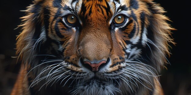 Pintura de un tigre con técnica de óleo en la pared