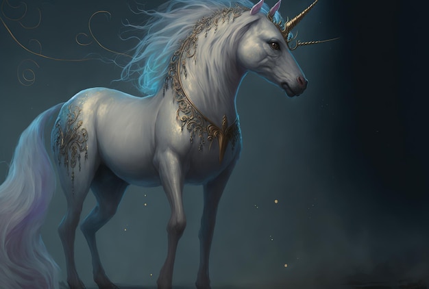 pintura de un unicornio