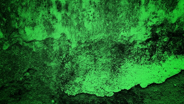 Pintura verde en una pared con la palabra verde