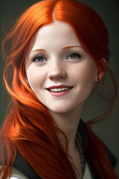 Una pintura vibrante de Ginny Weasley