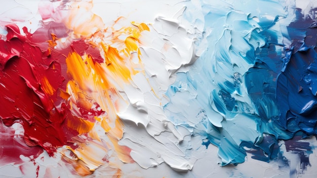 Pinturas a óleo em uma paleta de artist039s ideia para uma tela de splash ou papel de parede abstrato gerado pela IA