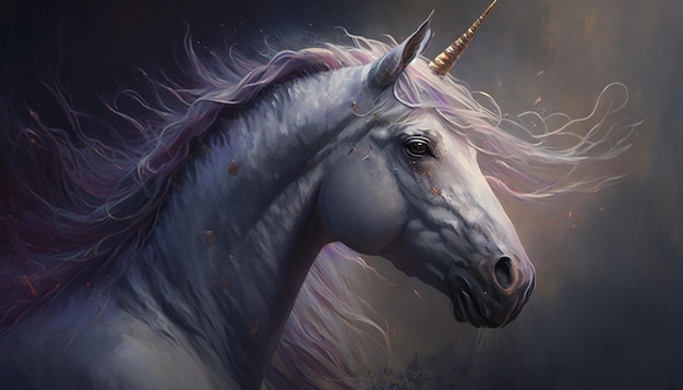 Pinturas de água ilustração de cabeça de cavalo imagem de arte do gerador ai