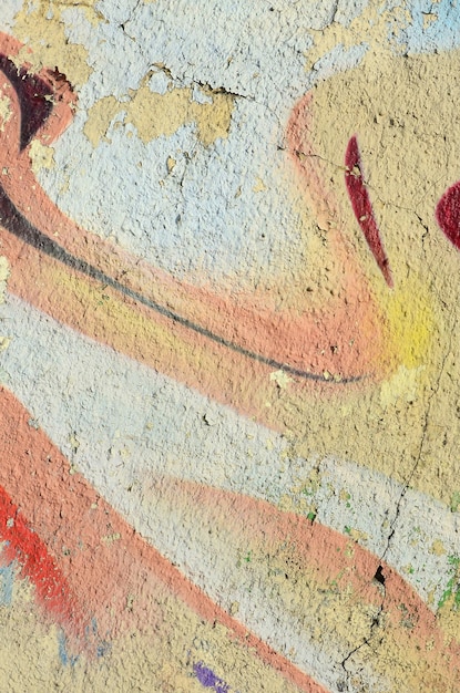 Pinturas de graffiti abstractas en la pared de hormigón Textura de fondo
