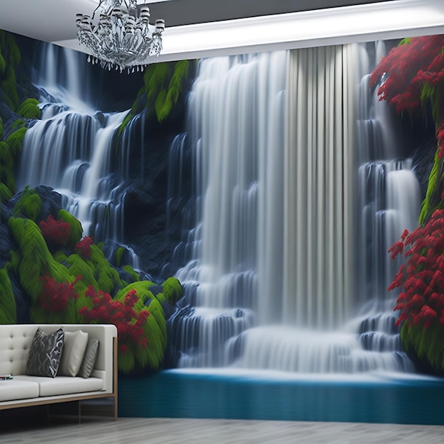 Pinturas de pared de fuentes 3D modernas