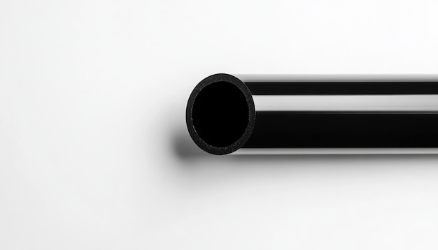 una pipa negra con un fondo blanco y un mango negro que dice no
