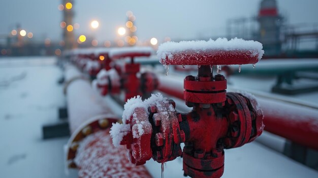 Foto pipeline de gás da rússia para a união europeia válvula no principal gasoduto rússia conceito de sanções ai