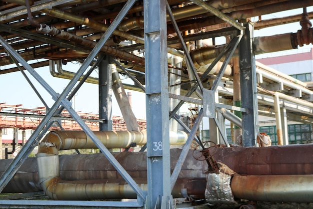 Pipeline tubería estocada con ventiladores de refuerzo de vapor y condensado con vigas azules