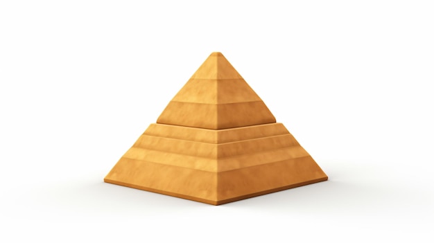 Foto pirâmide egípcia antiga objeto isolado isolado em branco