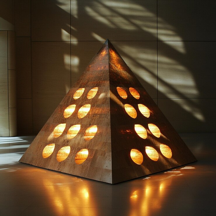 Foto la pirámide del louvre con una iluminación sensacional