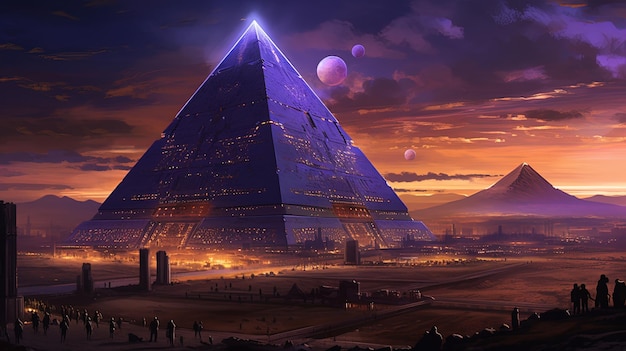 una pirámide con la palabra pirámide en ella