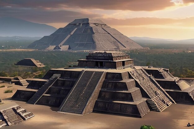 Foto pirâmides de teotihuacan
