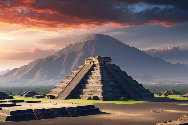 Foto pirâmides de teotihuacan