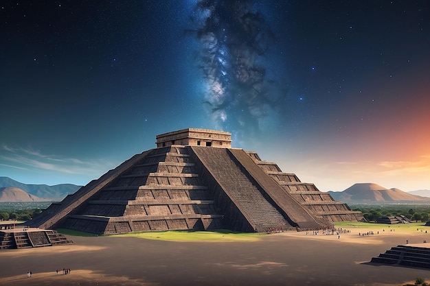 Foto pirâmides de teotihuacan